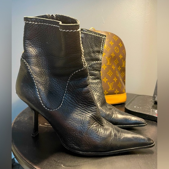 Giuseppe Zanotti Leather Booties Size 37 - Picture 2 of 8